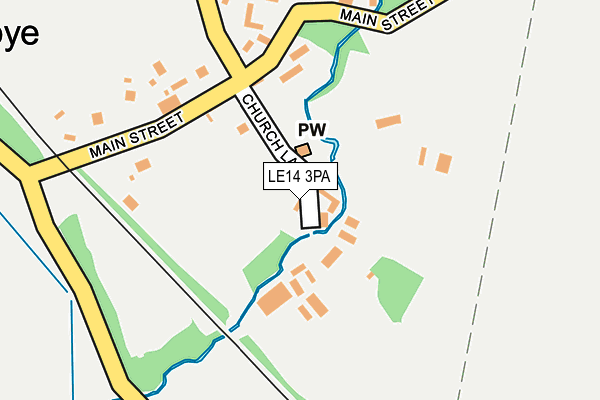 LE14 3PA map - OS OpenMap – Local (Ordnance Survey) LE14 3PA map - OS OpenMap – Local (Ordnance Survey)