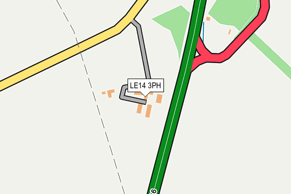 LE14 3PH map - OS OpenMap – Local (Ordnance Survey) LE14 3PH map - OS OpenMap – Local (Ordnance Survey)