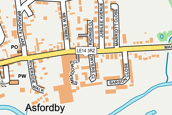 LE14 3RZ map - OS OpenMap – Local (Ordnance Survey) LE14 3RZ map - OS OpenMap – Local (Ordnance Survey)