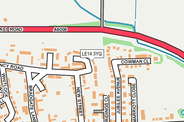 LE14 3YQ map - OS OpenMap – Local (Ordnance Survey) LE14 3YQ map - OS OpenMap – Local (Ordnance Survey)