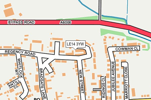 LE14 3YW map - OS OpenMap – Local (Ordnance Survey) LE14 3YW map - OS OpenMap – Local (Ordnance Survey)