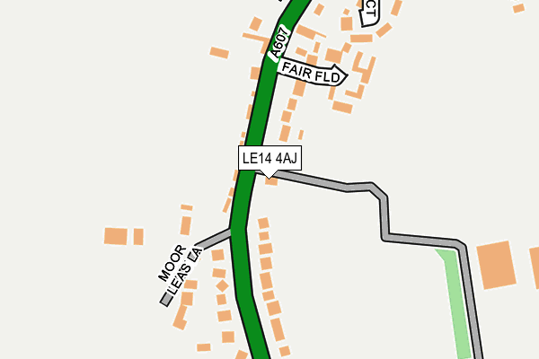 LE14 4AJ map - OS OpenMap – Local (Ordnance Survey) LE14 4AJ map - OS OpenMap – Local (Ordnance Survey)
