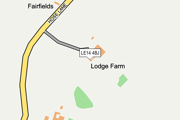 LE14 4BJ map - OS OpenMap – Local (Ordnance Survey) LE14 4BJ map - OS OpenMap – Local (Ordnance Survey)