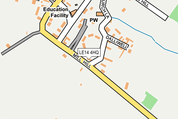 LE14 4HQ map - OS OpenMap – Local (Ordnance Survey)