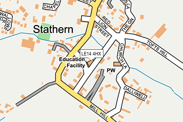 LE14 4HX map - OS OpenMap – Local (Ordnance Survey) LE14 4HX map - OS OpenMap – Local (Ordnance Survey)