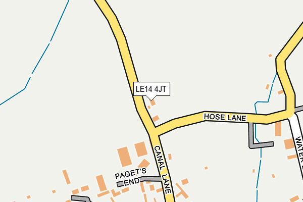 LE14 4JT map - OS OpenMap – Local (Ordnance Survey) LE14 4JT map - OS OpenMap – Local (Ordnance Survey)