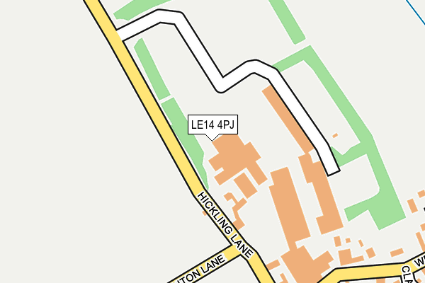 LE14 4PJ map - OS OpenMap – Local (Ordnance Survey) LE14 4PJ map - OS OpenMap – Local (Ordnance Survey)