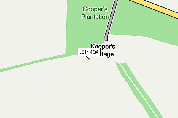 LE14 4QA map - OS OpenMap – Local (Ordnance Survey) LE14 4QA map - OS OpenMap – Local (Ordnance Survey)