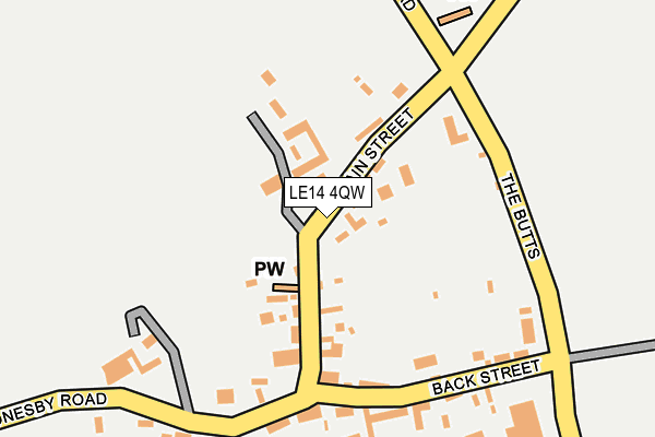 LE14 4QW map - OS OpenMap – Local (Ordnance Survey) LE14 4QW map - OS OpenMap – Local (Ordnance Survey)