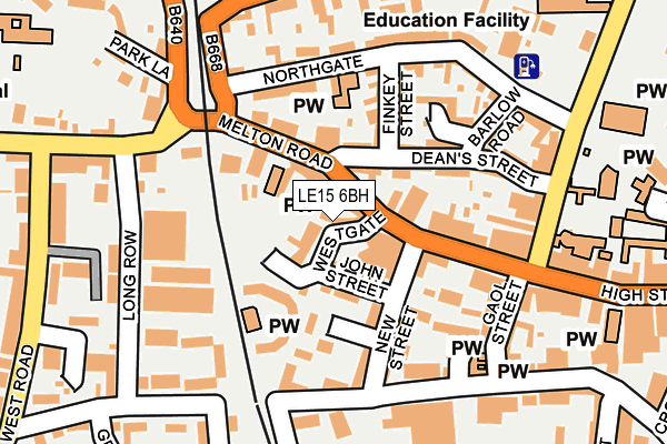 LE15 6BH map - OS OpenMap – Local (Ordnance Survey) LE15 6BH map - OS OpenMap – Local (Ordnance Survey)