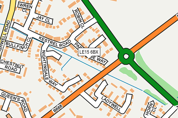 LE15 6BX map - OS OpenMap – Local (Ordnance Survey) LE15 6BX map - OS OpenMap – Local (Ordnance Survey)