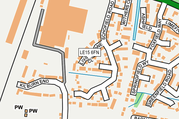 LE15 6FN map - OS OpenMap – Local (Ordnance Survey) LE15 6FN map - OS OpenMap – Local (Ordnance Survey)