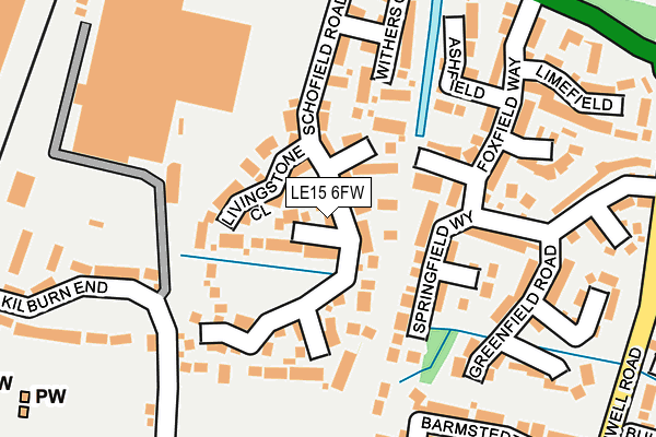 LE15 6FW map - OS OpenMap – Local (Ordnance Survey) LE15 6FW map - OS OpenMap – Local (Ordnance Survey)