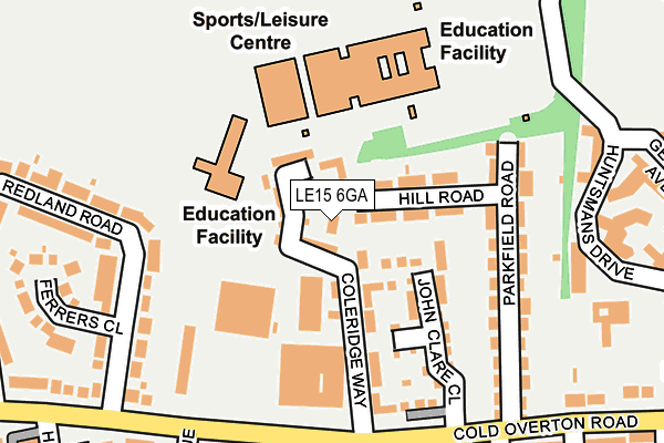 LE15 6GA map - OS OpenMap – Local (Ordnance Survey) LE15 6GA map - OS OpenMap – Local (Ordnance Survey)