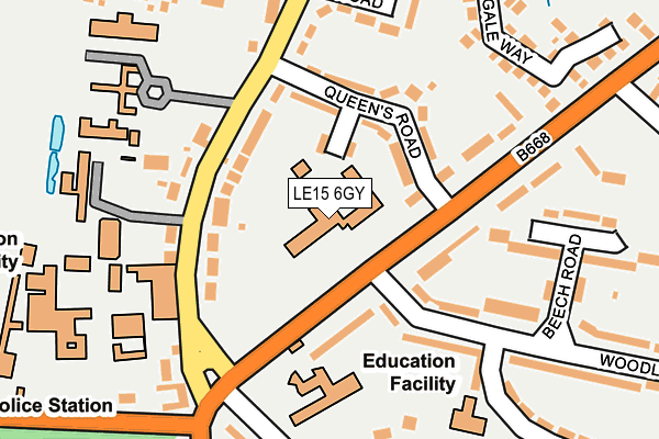 LE15 6GY map - OS OpenMap – Local (Ordnance Survey) LE15 6GY map - OS OpenMap – Local (Ordnance Survey)