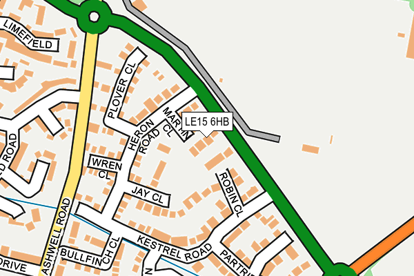 LE15 6HB map - OS OpenMap – Local (Ordnance Survey) LE15 6HB map - OS OpenMap – Local (Ordnance Survey)