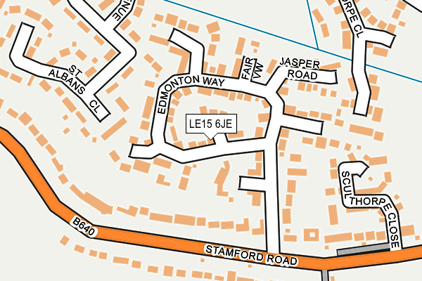 LE15 6JE map - OS OpenMap – Local (Ordnance Survey) LE15 6JE map - OS OpenMap – Local (Ordnance Survey)