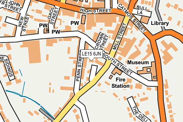 LE15 6JN map - OS OpenMap – Local (Ordnance Survey) LE15 6JN map - OS OpenMap – Local (Ordnance Survey)