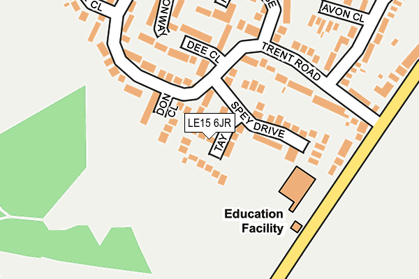 LE15 6JR map - OS OpenMap – Local (Ordnance Survey) LE15 6JR map - OS OpenMap – Local (Ordnance Survey)