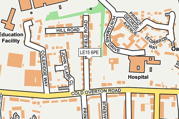 LE15 6PE map - OS OpenMap – Local (Ordnance Survey) LE15 6PE map - OS OpenMap – Local (Ordnance Survey)