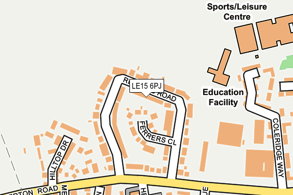 LE15 6PJ map - OS OpenMap – Local (Ordnance Survey) LE15 6PJ map - OS OpenMap – Local (Ordnance Survey)