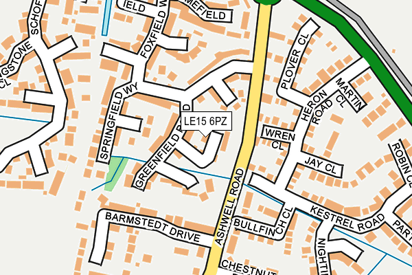 LE15 6PZ map - OS OpenMap – Local (Ordnance Survey) LE15 6PZ map - OS OpenMap – Local (Ordnance Survey)