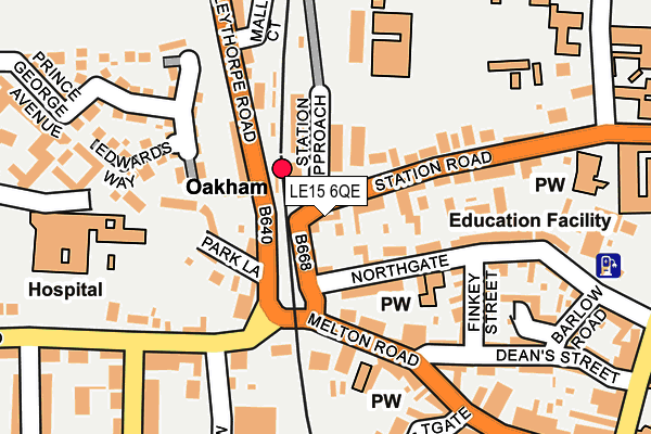 LE15 6QE map - OS OpenMap – Local (Ordnance Survey) LE15 6QE map - OS OpenMap – Local (Ordnance Survey)