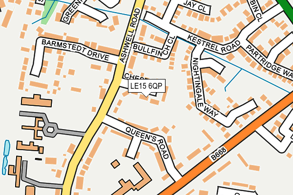 LE15 6QP map - OS OpenMap – Local (Ordnance Survey) LE15 6QP map - OS OpenMap – Local (Ordnance Survey)