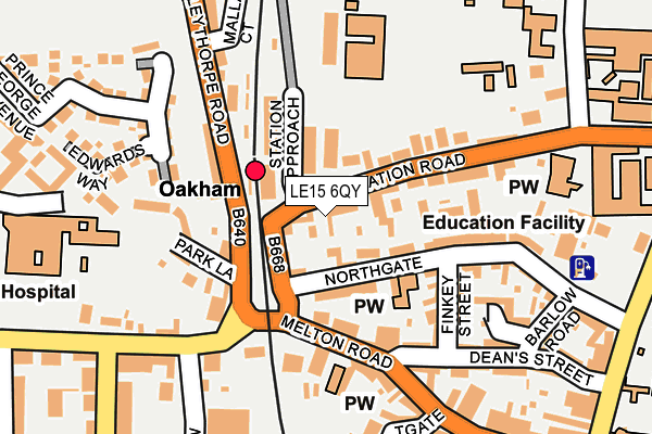 LE15 6QY map - OS OpenMap – Local (Ordnance Survey) LE15 6QY map - OS OpenMap – Local (Ordnance Survey)
