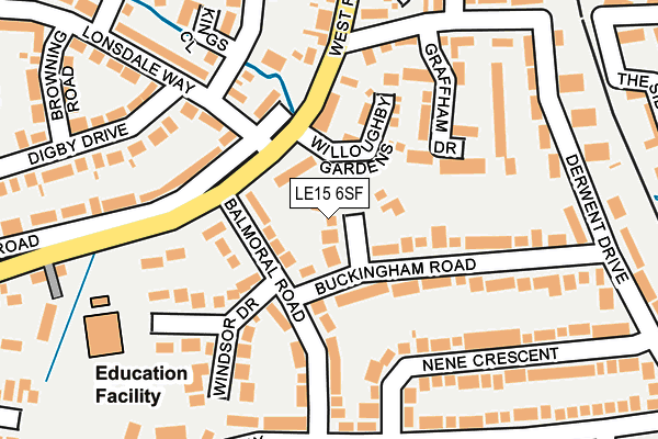 LE15 6SF map - OS OpenMap – Local (Ordnance Survey) LE15 6SF map - OS OpenMap – Local (Ordnance Survey)
