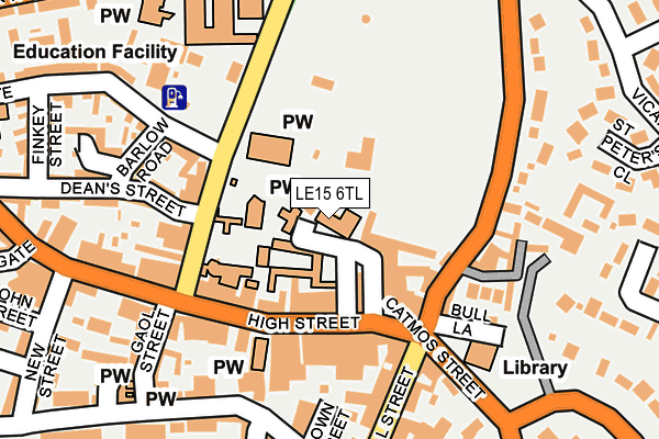 LE15 6TL map - OS OpenMap – Local (Ordnance Survey) LE15 6TL map - OS OpenMap – Local (Ordnance Survey)