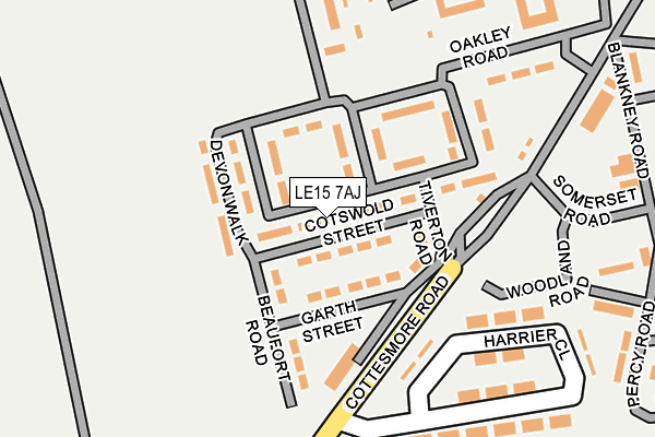 LE15 7AJ map - OS OpenMap – Local (Ordnance Survey) LE15 7AJ map - OS OpenMap – Local (Ordnance Survey)