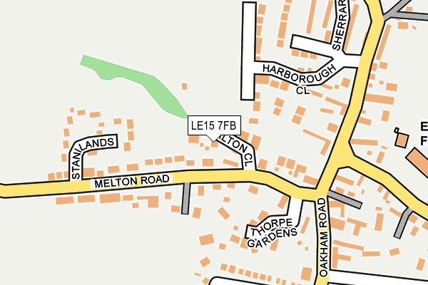 LE15 7FB map - OS OpenMap – Local (Ordnance Survey) LE15 7FB map - OS OpenMap – Local (Ordnance Survey)