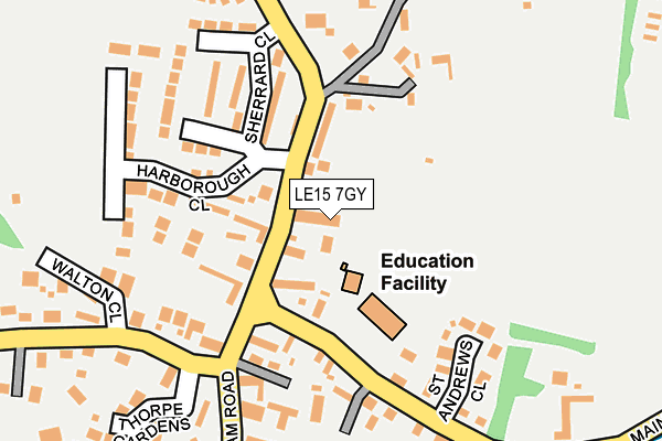 LE15 7GY map - OS OpenMap – Local (Ordnance Survey) LE15 7GY map - OS OpenMap – Local (Ordnance Survey)