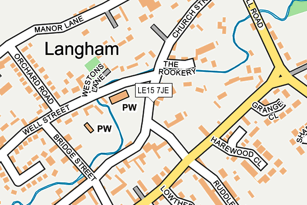 LE15 7JE map - OS OpenMap – Local (Ordnance Survey) LE15 7JE map - OS OpenMap – Local (Ordnance Survey)