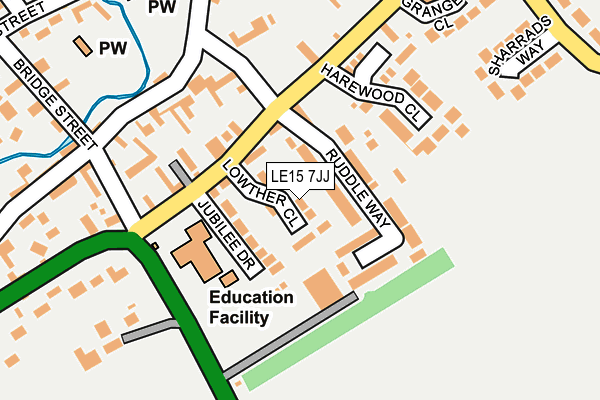 LE15 7JJ map - OS OpenMap – Local (Ordnance Survey) LE15 7JJ map - OS OpenMap – Local (Ordnance Survey)