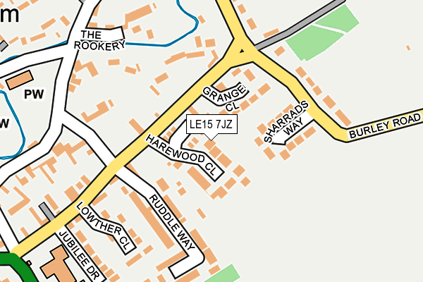 LE15 7JZ map - OS OpenMap – Local (Ordnance Survey) LE15 7JZ map - OS OpenMap – Local (Ordnance Survey)