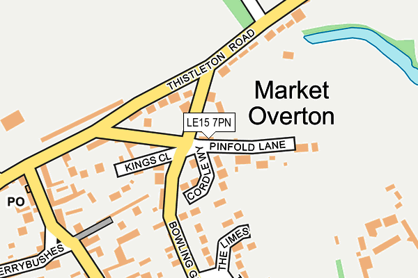 LE15 7PN map - OS OpenMap – Local (Ordnance Survey) LE15 7PN map - OS OpenMap – Local (Ordnance Survey)