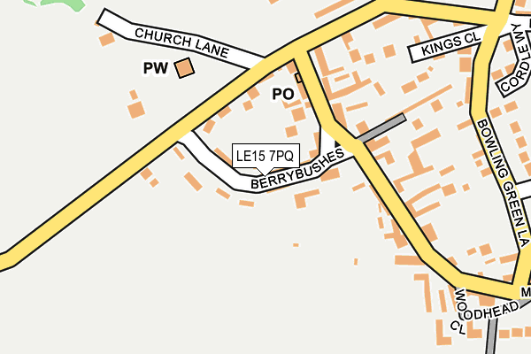 LE15 7PQ map - OS OpenMap – Local (Ordnance Survey) LE15 7PQ map - OS OpenMap – Local (Ordnance Survey)