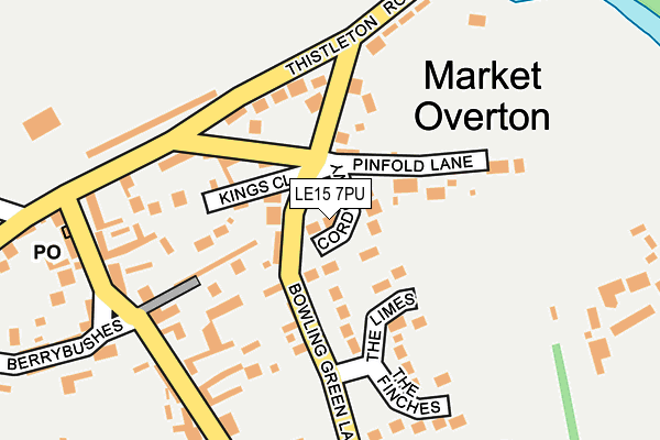 LE15 7PU map - OS OpenMap – Local (Ordnance Survey) LE15 7PU map - OS OpenMap – Local (Ordnance Survey)