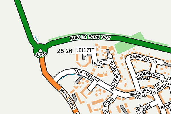 LE15 7TT map - OS OpenMap – Local (Ordnance Survey) LE15 7TT map - OS OpenMap – Local (Ordnance Survey)
