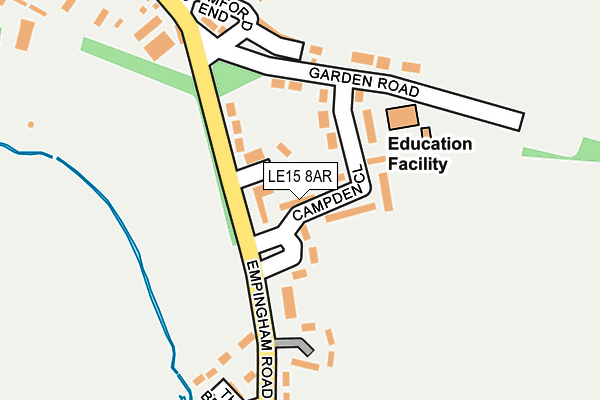 LE15 8AR map - OS OpenMap – Local (Ordnance Survey) LE15 8AR map - OS OpenMap – Local (Ordnance Survey)