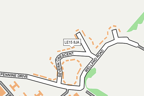 LE15 8JA map - OS OpenMap – Local (Ordnance Survey) LE15 8JA map - OS OpenMap – Local (Ordnance Survey)