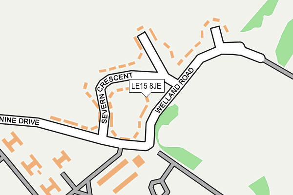 LE15 8JE map - OS OpenMap – Local (Ordnance Survey) LE15 8JE map - OS OpenMap – Local (Ordnance Survey)