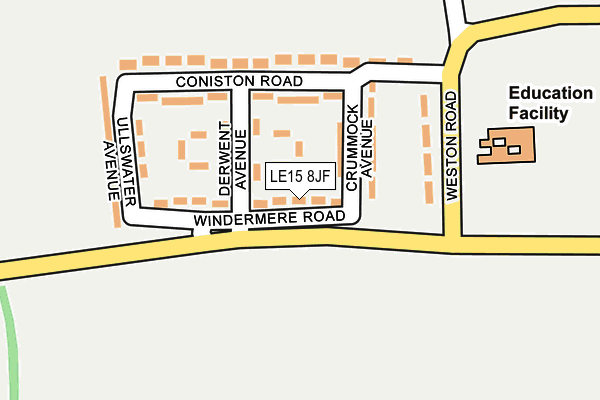 LE15 8JF map - OS OpenMap – Local (Ordnance Survey) LE15 8JF map - OS OpenMap – Local (Ordnance Survey)