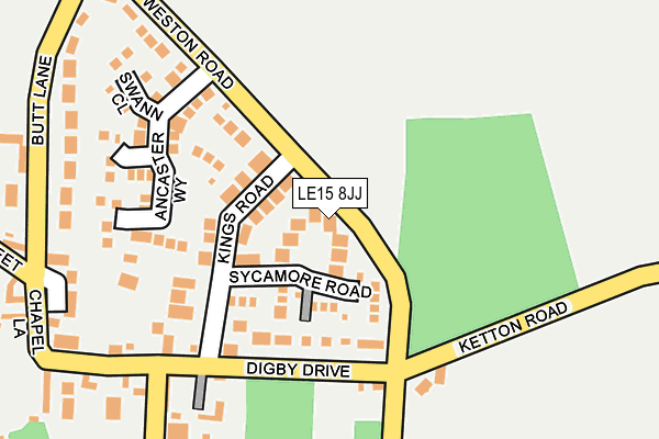 LE15 8JJ map - OS OpenMap – Local (Ordnance Survey) LE15 8JJ map - OS OpenMap – Local (Ordnance Survey)