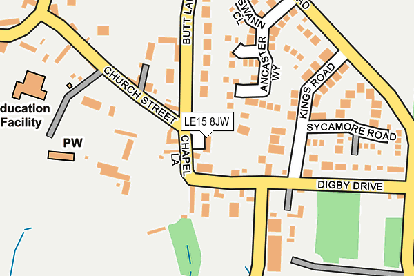 LE15 8JW map - OS OpenMap – Local (Ordnance Survey) LE15 8JW map - OS OpenMap – Local (Ordnance Survey)