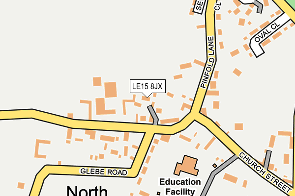 LE15 8JX map - OS OpenMap – Local (Ordnance Survey) LE15 8JX map - OS OpenMap – Local (Ordnance Survey)