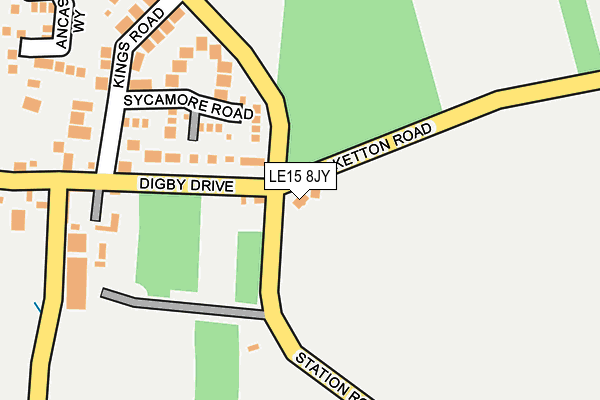 LE15 8JY map - OS OpenMap – Local (Ordnance Survey) LE15 8JY map - OS OpenMap – Local (Ordnance Survey)