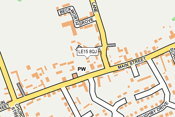 LE15 8QJ map - OS OpenMap – Local (Ordnance Survey) LE15 8QJ map - OS OpenMap – Local (Ordnance Survey)